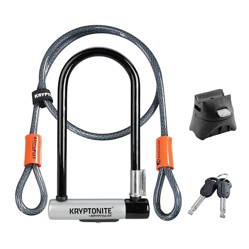 Kryptonite Kryptolok Standard Bike U-Lock with 12.7mm Shackle and 10mm x 4ft Security Cable Deal