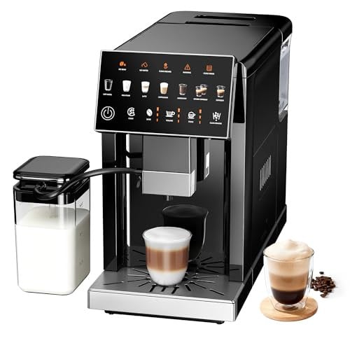 ICEVIVAL Fully Automatic Touchscreen Espresso Machine with Grinder 20 Bar