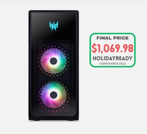 Acer Predator Orion Desktop NVIDIA GeForce RTX4070+ 32GB 1TB Certified Refurb