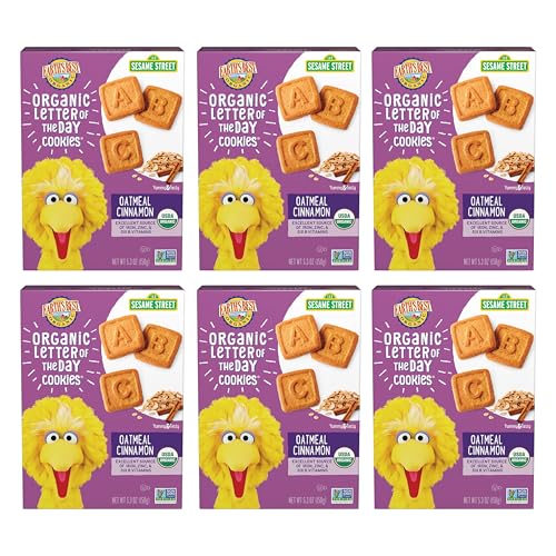 Earth's Best Organic Letter of the Day Cookies for Toddlers 2 Years Old and Up (Oatmeal Cinnamon) 6-Pack 5.3-Oz Deal