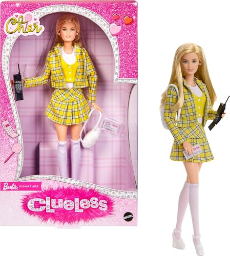 Barbie Signature Doll, Clueless Cher Collectible in Yellow Plaid Suit