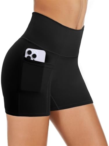 CopyLeaf Biker Shorts with Pockets 5”