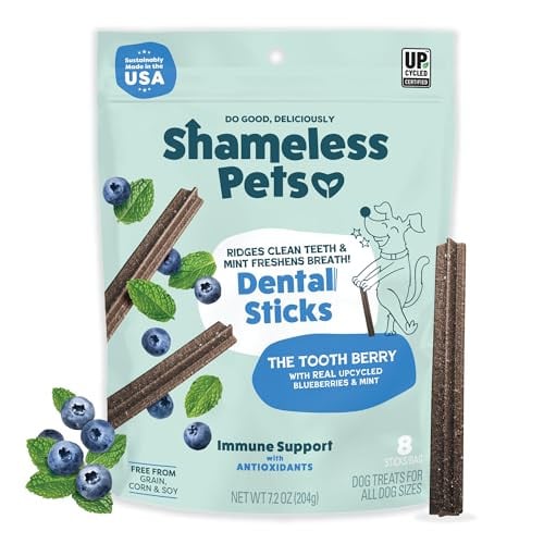 Shameless Pets Dental Treats for Dogs 7.2-Oz (The Tooth Berry)