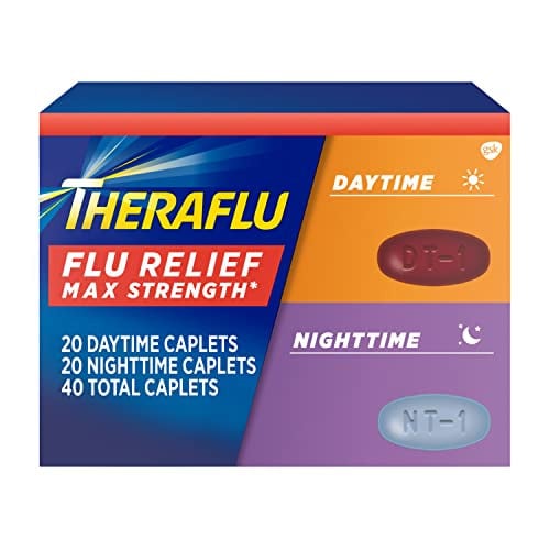 Theraflu Flu Relief Max Strength Daytime and Nighttime Flu Caplets 40-Count Deal