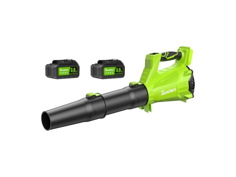 Sunchers Cordless Leaf Blower with 2 x 3.0Ah Battery, 680CFM 260MPH