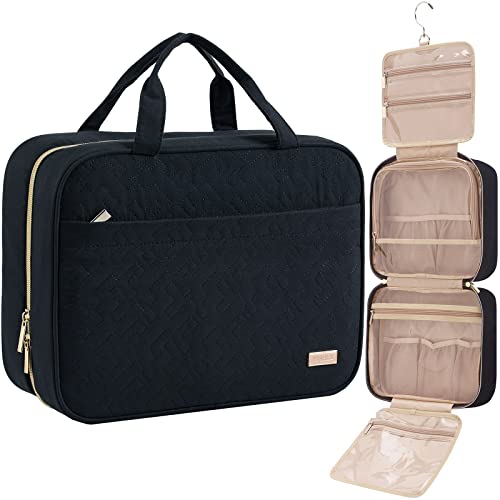 NISHEL Women's Travel Hanging Toiletry Bag 7.9L (Black) Deal