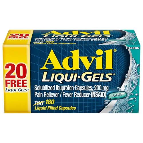 Advil Liqui-Gels Pain Reliever and Fever Reducer Capsules 180-Count