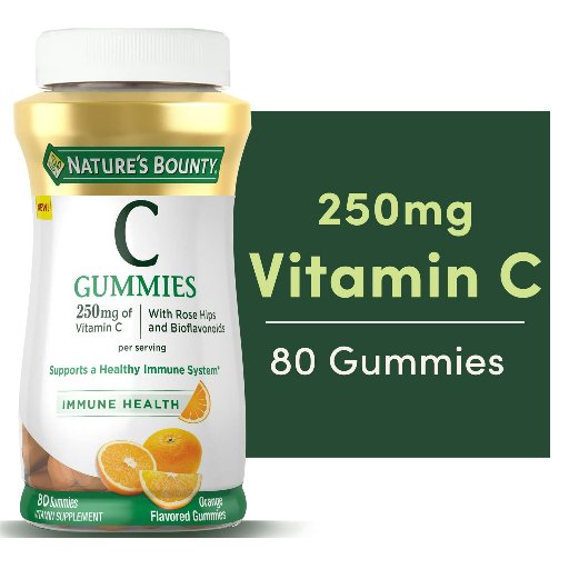 Nature's Bounty Vitamin C Immune Support Gummies, 250mg, 80 Count