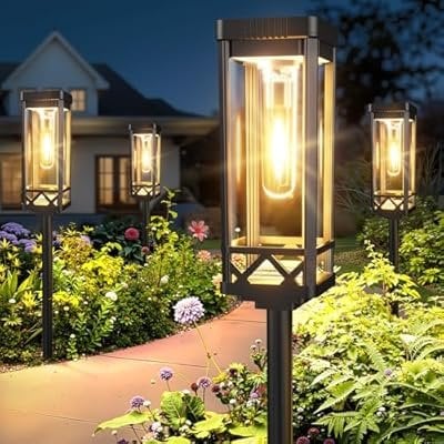 KOOPER Taller Solar Pathway Lights Outdoor, 8 Pack, Warm White Deal