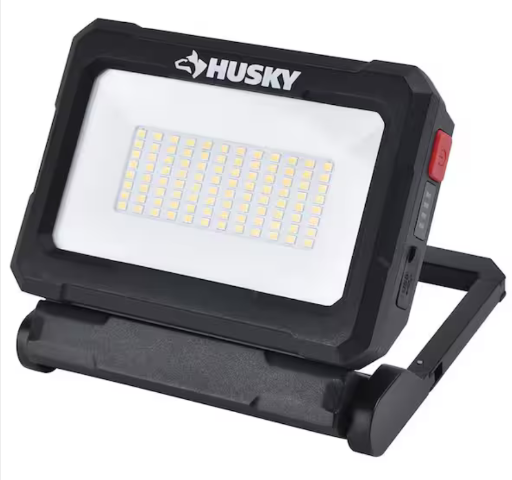 Husky 2500 Lumens Dual Power Rechargeable LED Work Light Deal
