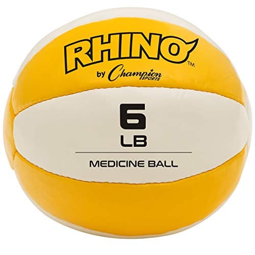 Champion Sports Synthetic Leather Medicine Ball 6-7 lbs
