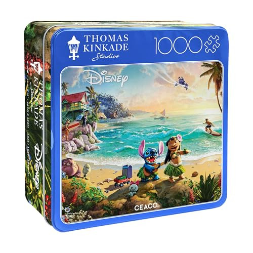 Ceaco Disney Thomas Kinkade Lilo and Stitch 1000 Piece Jigsaw Puzzle