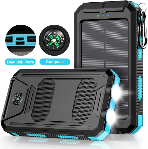 BAOKALER 30000mAh Solar Charger for Cell Phone iPhone