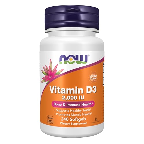 Now Supplements Vitamin D-3 2,000 IU, 240 Softgels