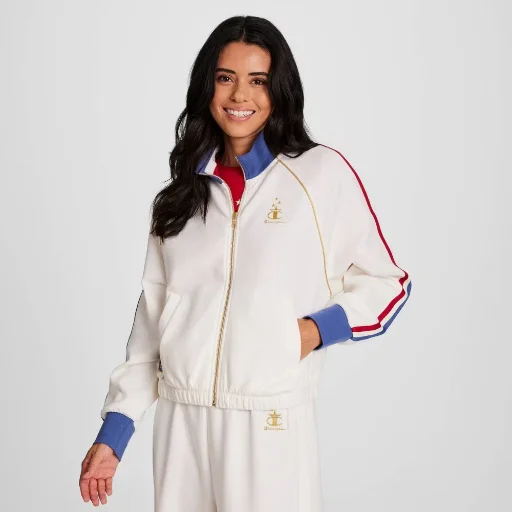 Champion Women's Gold Medal Game Day Full Zip Top (Gray/Cream Various Sizes)