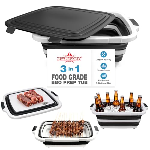 XL Collapsible BBQ Prep Tub with Cutting Board Deal