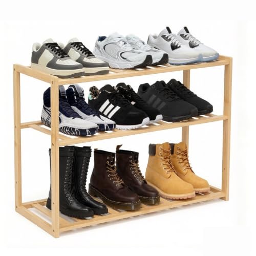 3 Tier 27.5" Bamboo Shoe Rack Deal