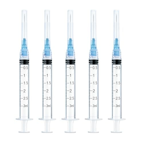 120 Pack 3ml/cc Lab Disposable Syringes