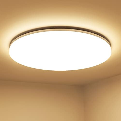 Lepro 11" 24W 2400 Lumen Flush Mount LED Ceiling Light (Warm White)