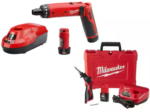 Milwaukee M4 4V Lithium-Ion Cordless 1/4 in. Hex Screwdriver 2-Battery Kit