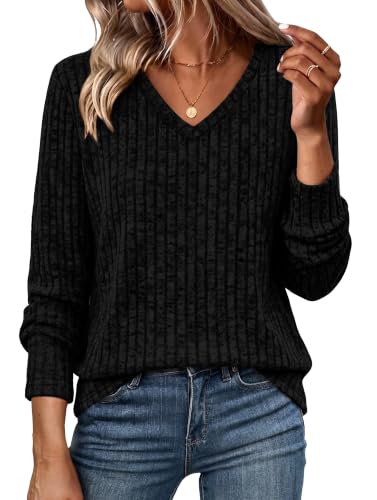 WIHOLL Women’s V Neck Long Sleeve Tunic Tops Deal
