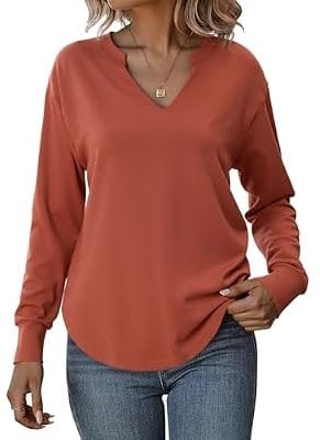 Totatuit Women's V Neck Long Sleeve Sweatshirts (Various Colors) Deal