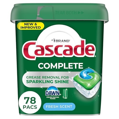 Cascade Complete ActionPacs Dishwasher Detergent 78 Count Deal