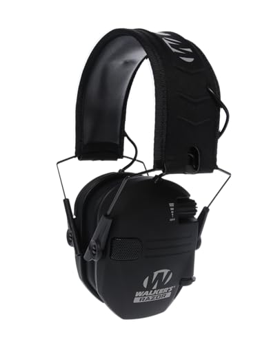 Walker's Razor Slim Electronic Hearing Protection Earmuffs (Black)