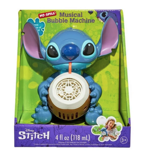 9.25" Disney Stitch Musical Bubble Machine