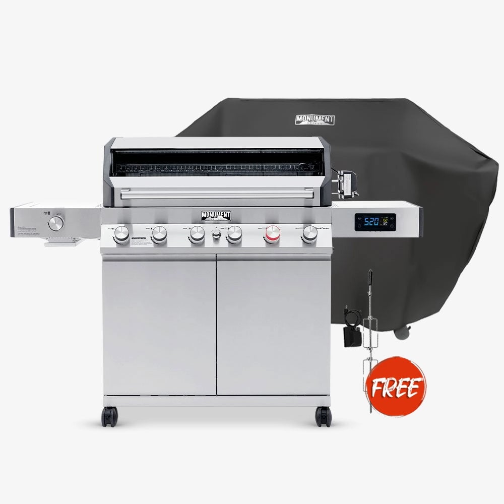 Monument Grills Denali 605Pro Smart Infrared Propane Grill Combo Deal