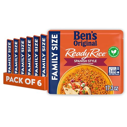 6-Pack 17.3-Oz Ben's Original Family Size Ready Rice (Spanish Style)