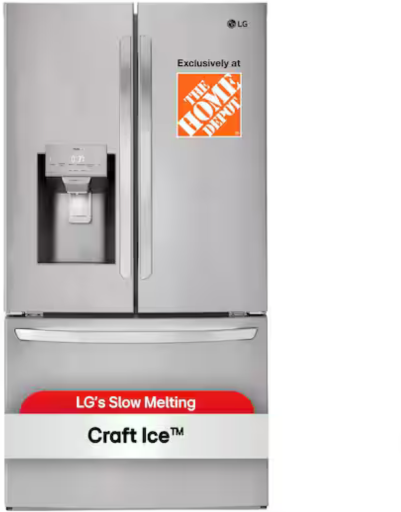 LG 28 cu. ft. 3-Door French Door Refrigerator w/ Ice and Water Dispenser and Craft Ice