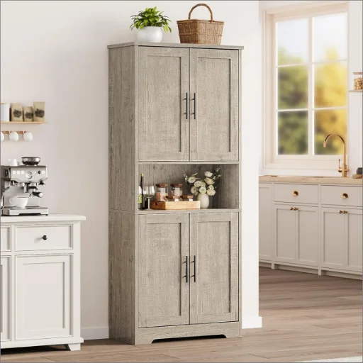 Ebern Designs 70" Tall Kitchen Pantry Cabinet