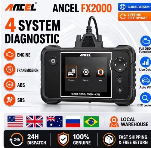 ANCEL FX2000 OBD2 Automotive Scanner Diagnostic Tool Deal