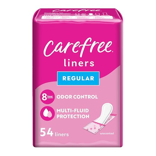 Carefree Panty Liners Regular Unscented 54-Count