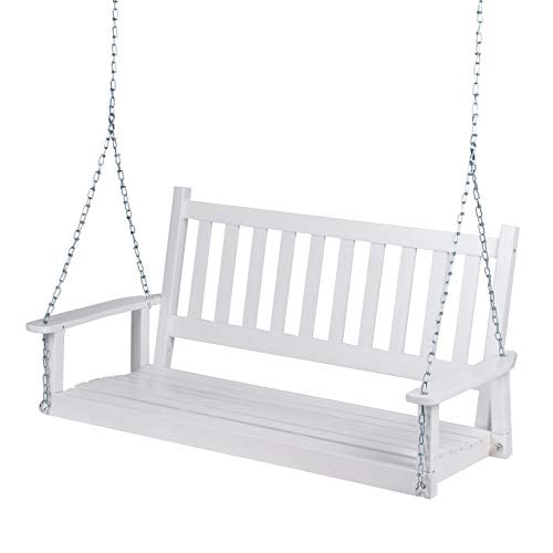 Shine Company 4216WT-142 Maine Wood Outdoor Patio Porch Swing with Chains Deal