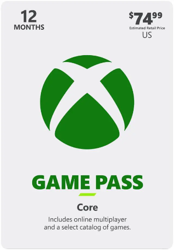 Xbox 12 Month Game Pass Core