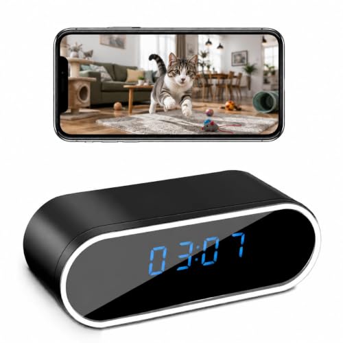 4K WiFi Hidden Camera Clock