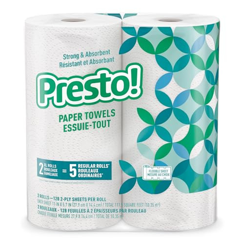 2-Pack 128-Sheet Presto! Kitchen Paper Towels