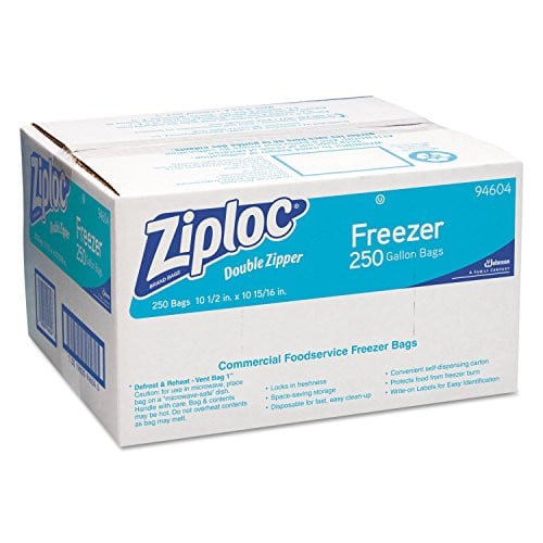Ziploc Double-Zipper Freezer Bags, 1gal, 250 Count Deal