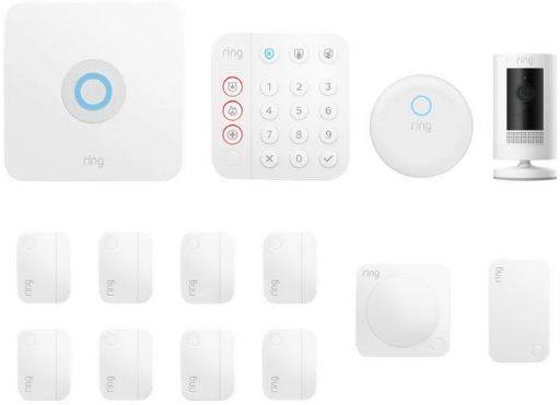 Ring 14-piece Home Alarm Security Kit (2nd Gen) with Outdoor Cam (Stick Up Cam) Battery Security Camera Deal