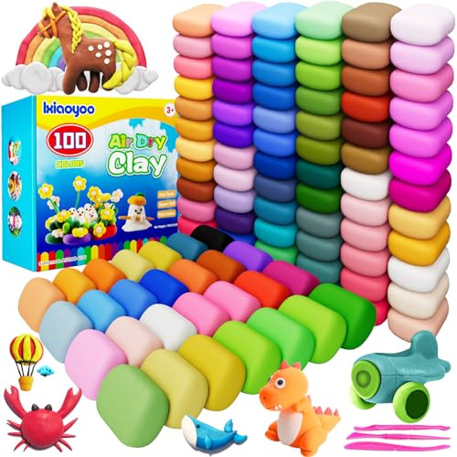 100-Colors Ixiaoyoo Air Dry Clay Kit