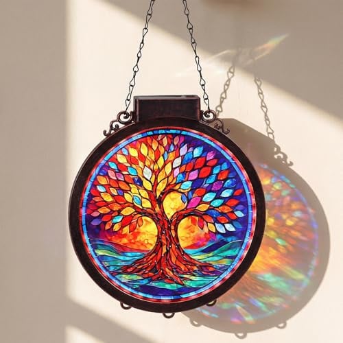 Hoikwo 8.6" Suncatcher Tree of Life Solar Powered Deal
