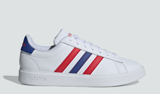 adidas Men's Grand Court 2.0 Shoes (Cloud White / Cloud White / Ecru Tint)