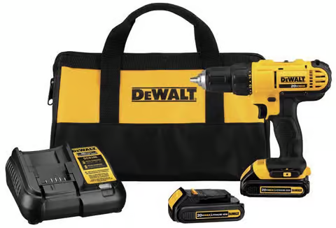 DeWalt 20V MAX 1/2 in. Brushed Cordless Compact Drill Kit (Battery & Charger)