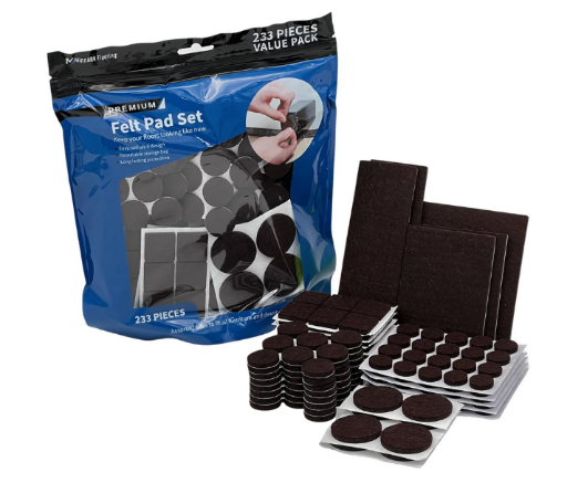 MinnARK Premium Felt Furniture Pads 233-Piece