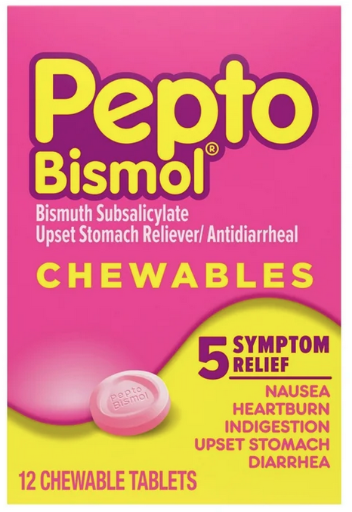 Pepto Bismol Chewable Tablets 12 Count