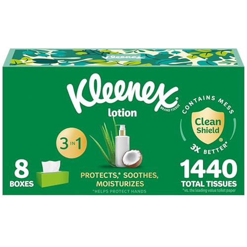 Kleenex Lotion Facial Tissues 2 x 8-Pack 180-Count