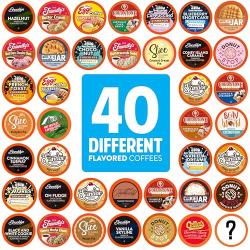 Two Rivers Coffee Flavored Coffee Pods, 40 Count
