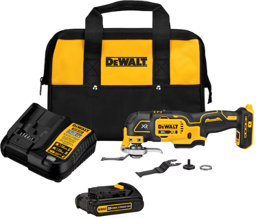 DEWALT XR 20-volt 3-speed 6-Piece Oscillating Multi-Tool with batteries and Charger Included